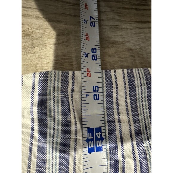 Lands End Blue Striped Short Sleeve Top 100% Linen Blouse Women’s XS Nautical - Picture 11 of 11